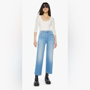 NWT Mother The Rambler Zip Ankle Going Dutch Wash Size 33